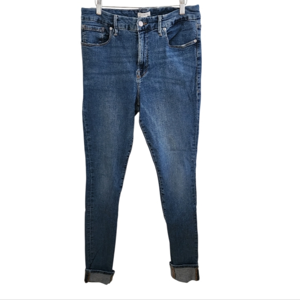 Good American Medium Blue Ankle Jeans
